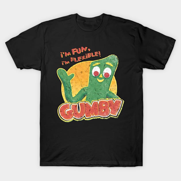 Gumby I'm Fun, i'm Flexible! T-Shirt by RAINYDROP